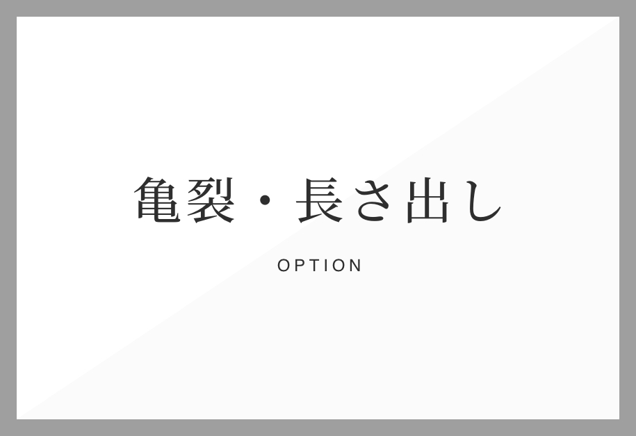 亀裂/長さ出し